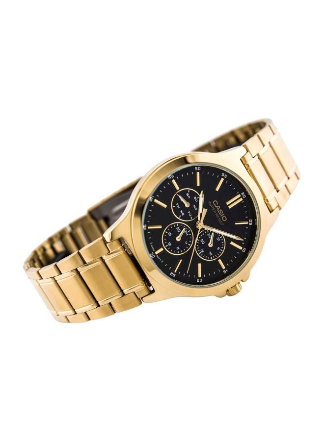 كاسيو ساعة يد بعقارب مقاومة للماء طراز MTP-V300G-1AUDF - 42 مم - ذهبي رجال - Image 4