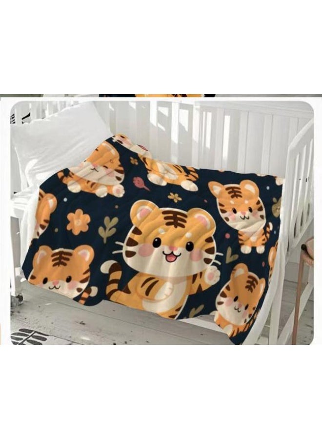 عام بطانية رقيقة من الفانيلا الكرتونية للأطفال والرضع (دافئة ومريحة، ومناسبة للنوم والألعاب) 70 سم * 100 سم - Image 2