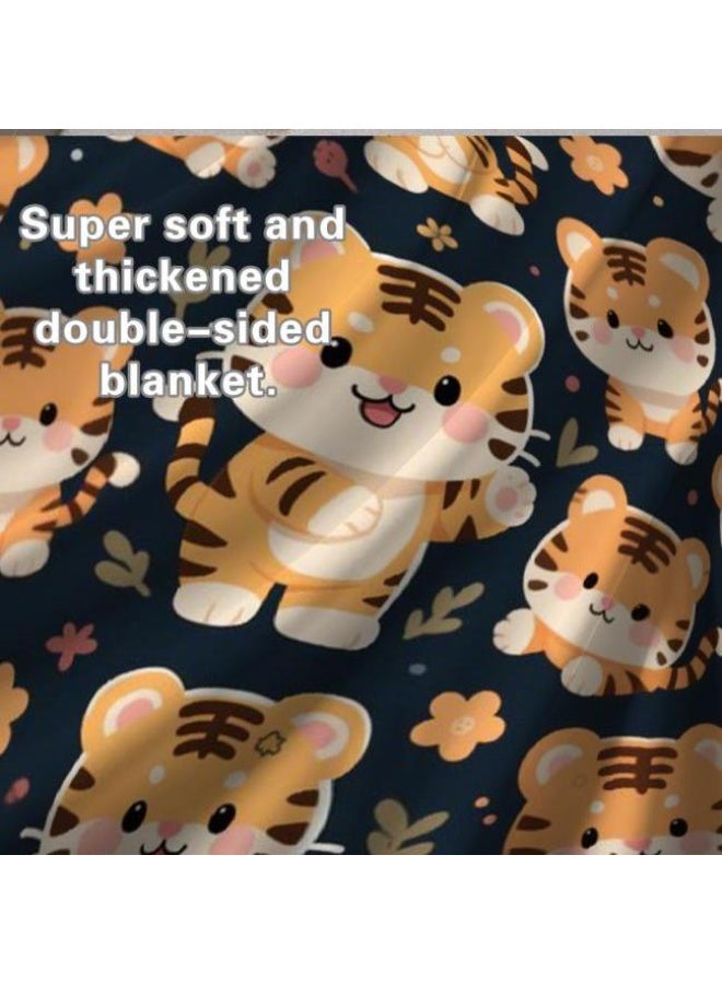 عام بطانية رقيقة من الفانيلا الكرتونية للأطفال والرضع (دافئة ومريحة، ومناسبة للنوم والألعاب) 70 سم * 100 سم - Image 5