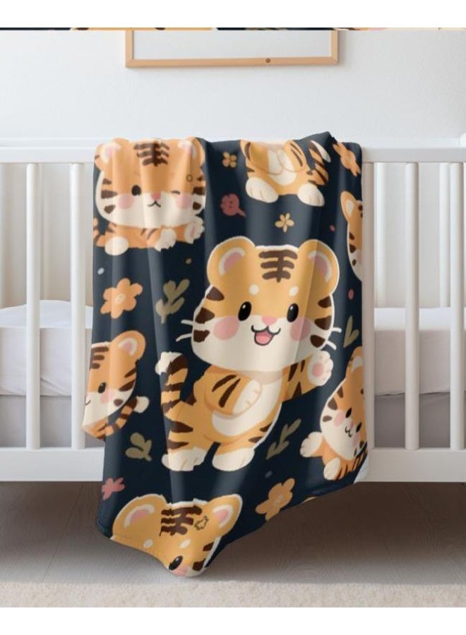 عام بطانية رقيقة من الفانيلا الكرتونية للأطفال والرضع (دافئة ومريحة، ومناسبة للنوم والألعاب) 70 سم * 100 سم - Image 1