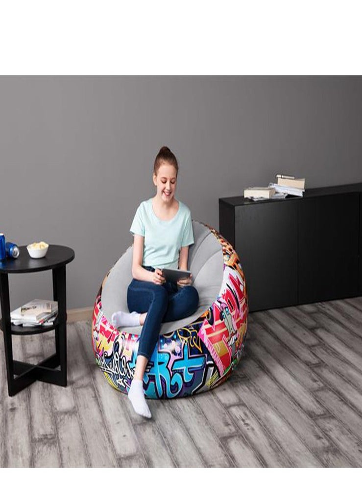 Bestway Bestway Graffiti Inflate-A-Chair 1.12M X 1.12M X 66Cm 