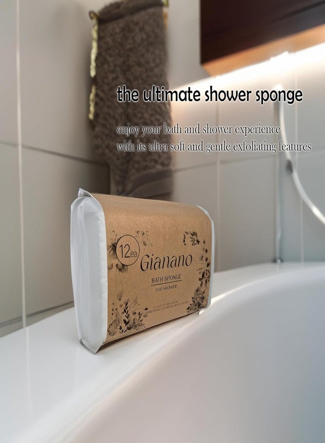 GIANANO Bath Sponges (Pack of 12), Soft Texture Easy to Carry - Outdoor, Disposable, Travel Friendly, Suitable for All Skin Types - Image 2
