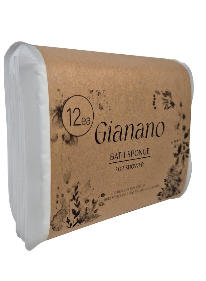 GIANANO Bath Sponges (Pack of 12), Soft Texture Easy to Carry - Outdoor, Disposable, Travel Friendly, Suitable for All Skin Types - Image 1