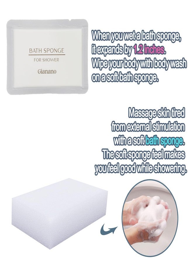 GIANANO Bath Sponges (Pack of 12), Soft Texture Easy to Carry - Outdoor, Disposable, Travel Friendly, Suitable for All Skin Types - Image 4
