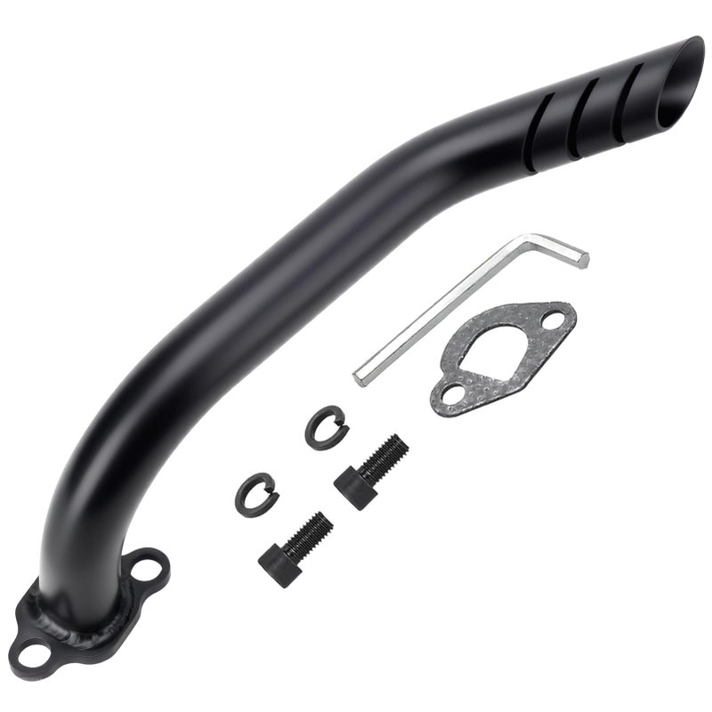 WNOOENG Exhaust Header Pipe Kit for Coleman CT200u CT200u-ex BT200X KT196 196cc 6.5hp, for Non-Hemi Predator 212cc Baja Warrior MB200 GX160 GX200 Engine Axis M200 Mini Bike - Image 1