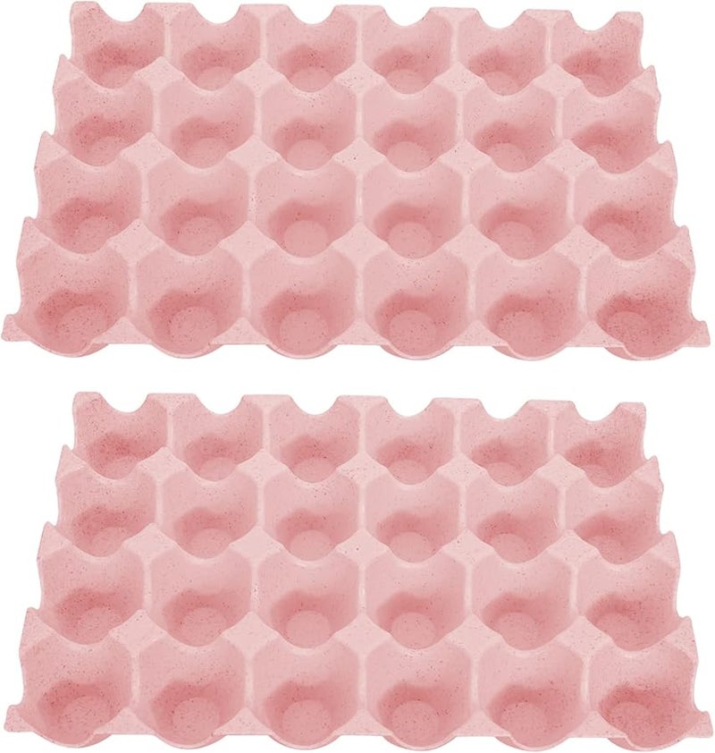 Stackable Egg Holder For Refrigerator Durable Egg Storage Container Kitchen Organizer Pink - Image 1