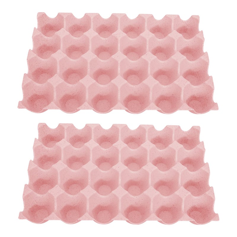 Stackable Egg Holder For Refrigerator Durable Egg Storage Container Kitchen Organizer Pink - Image 2