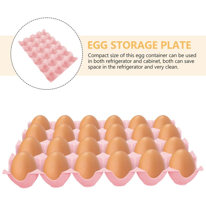 Stackable Egg Holder For Refrigerator Durable Egg Storage Container Kitchen Organizer Pink - Image 4