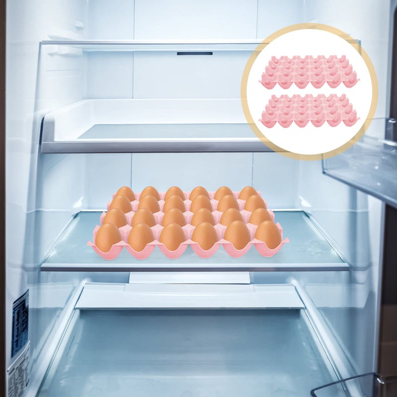Stackable Egg Holder For Refrigerator Durable Egg Storage Container Kitchen Organizer Pink - Image 5