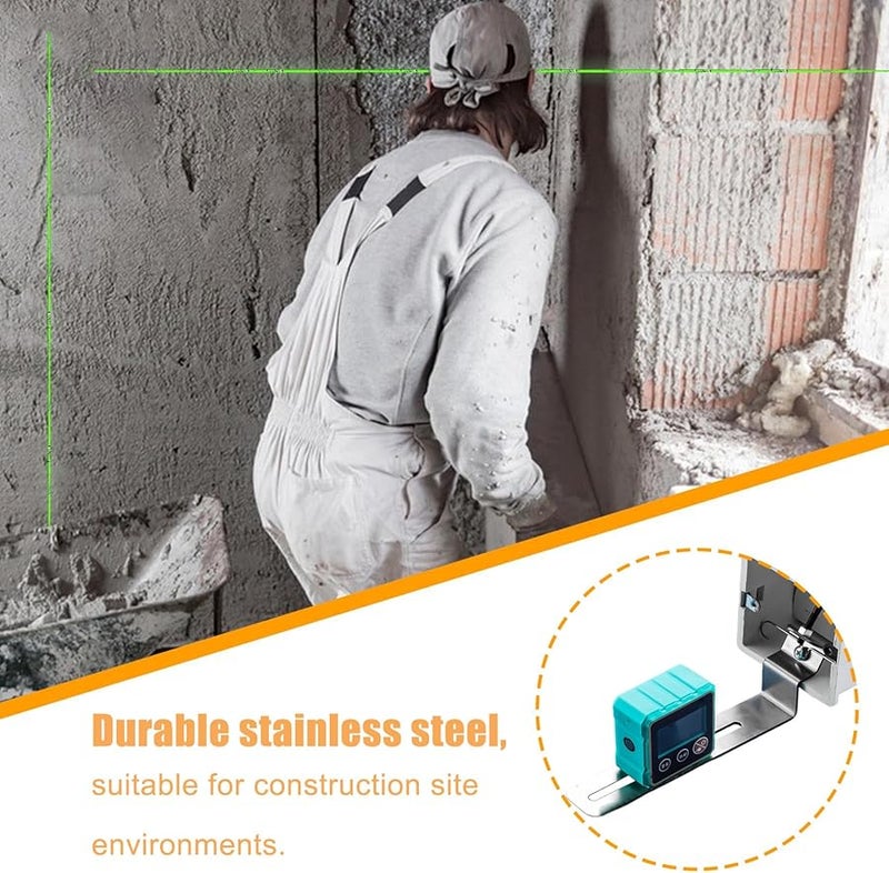 أقواس رفوف عائمة من الفولاذ المقاوم للصدأ بتصميم لا يتطلب الحفر، ومعدات تثبيت على الحائط مقاومة للصدأ - Image 4