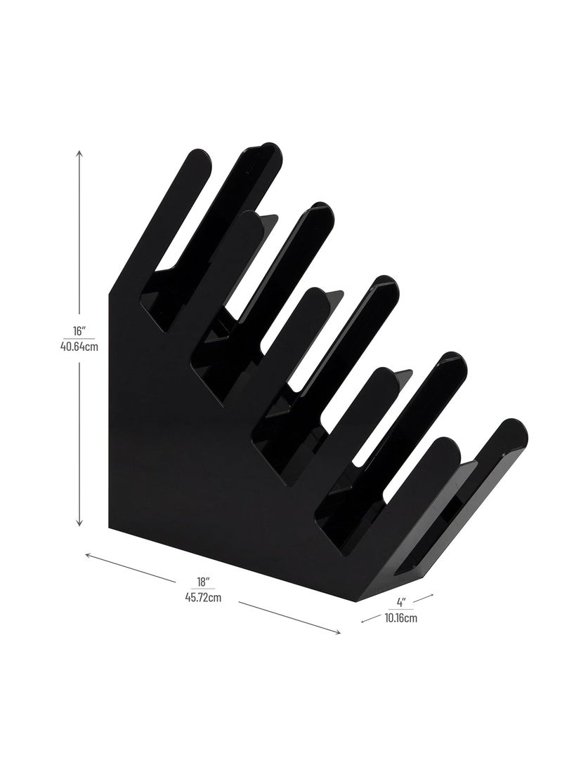 Mind Reader Mind Reader 4 Compartment Acrylic Cup and Lid Storage Organizer, Black  - Image 3