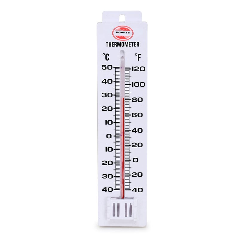 DGARYS Wall Mounting Room Thermometer | Indoor Outdoor Temperature Gauge with Hook | Lightweight Durable Thermometer with °C & °F Scale for Home, Office, Garden & Room - Image 1