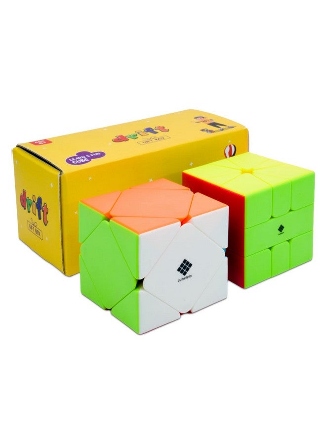 Cubelelo Drift Square-1 & Skewb Gift Box | Explore The New Dimension of Uniquely Shaped Puzzles | 2 in 1 Combo Pack of Dual Challenge Delight | Brainstoming Game Toy for Children Kids & Adults - Image 1