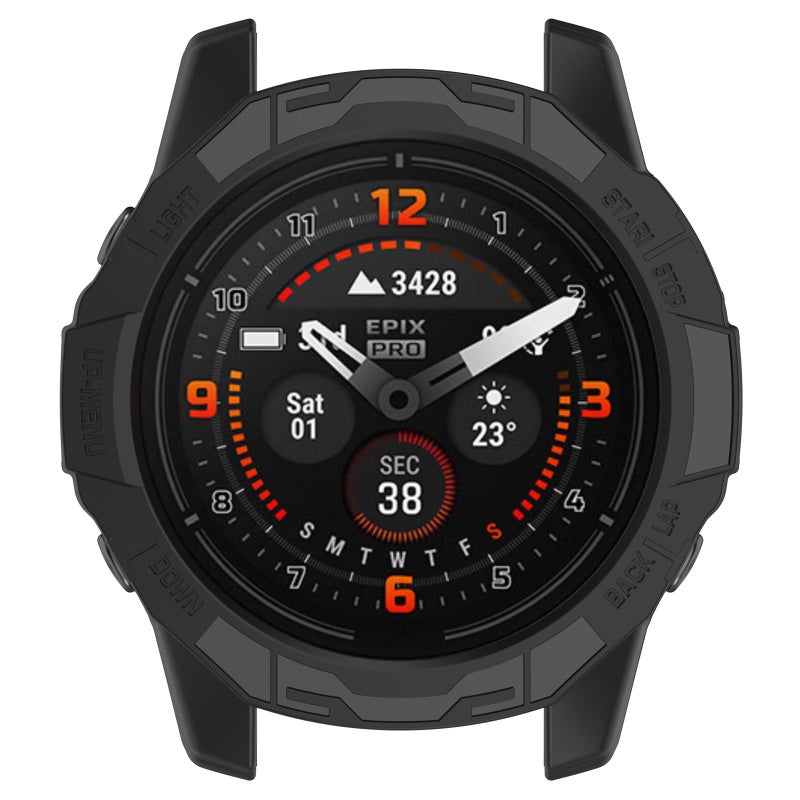 Disscool غطاء حالة متوافق مع Garmin EPIX Pro 51mm/Fenix 7X Pro/Fenix 7X، غطاء حماية مضاد للسقوط من PC بديل، ملحقات ساعة ذكية (51mm/أسود) - Image 5