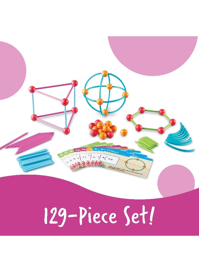 ليرننج ريسورسز مجموعة موارد التعلم "الغوص في الأشكال البحرية وبناء الهندسة"، مجموعة بناء الأشكال ثنائية وثلاثية الأبعاد مع بطاقات أنشطة، للأعمار من 6 سنوات فما فوق - Image 4