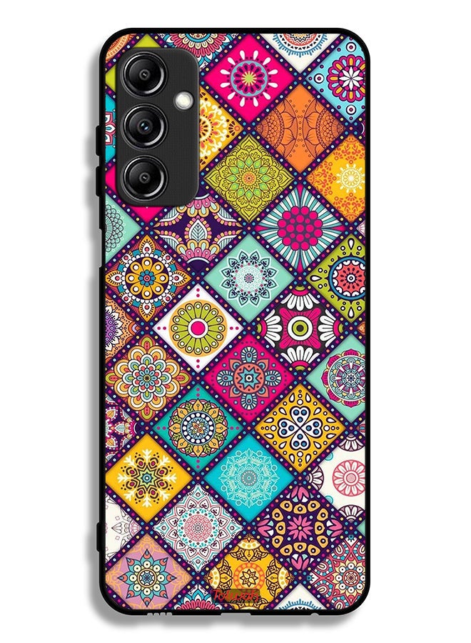 Tolwak Samsung Galaxy A24 4G Protective Case Cover Mandala Squares Pattern - Image 1