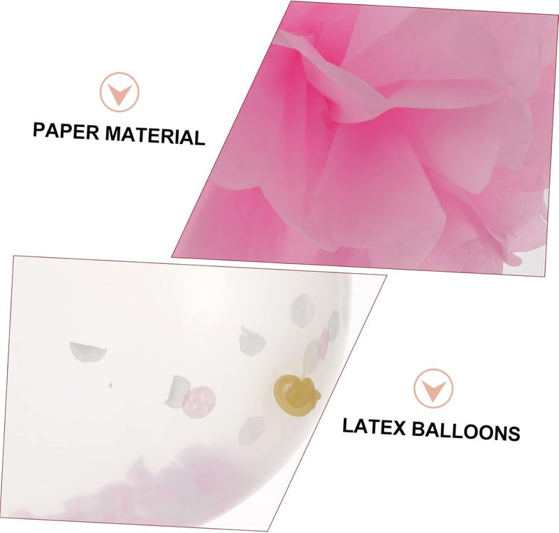 klarako 1 set Chic Happy Decor Balls Banner Balloon Flowers Eve Adornment Decoration Supplies Paper Pom Years Bunting Party New Birthday Kids Flower Favors Accessories Unique Latex - Image 5