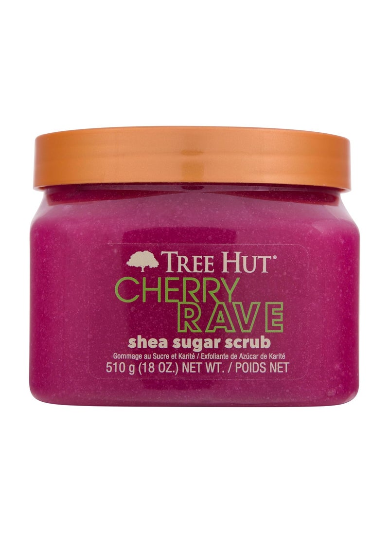 Tree Hut Tree Hut Cherry Rave Shea Sugar Scrub  Exfoliating Body Scrub Removes Dead Dry Skin for a Soft  Hydrated Feel  Limited Edition Fall  Nourishing Essential Body Care  18 fl oz 