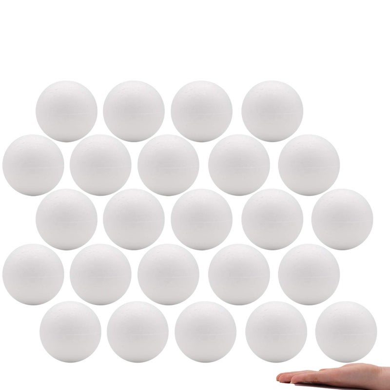 Crafare 4 Inch Craft Foam Balls White 24Pcs for Spring Crafts Making Handmade Smooth Polystyrene Foam Ball for School Projects DIY Wedding Holiday Christmas Crafts - Image 1