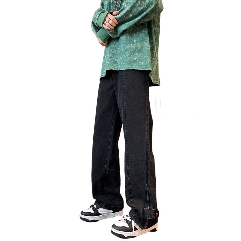 Unisex Classic Denim Jeans Loose Fit Daily Outdoor Wear - Image 5