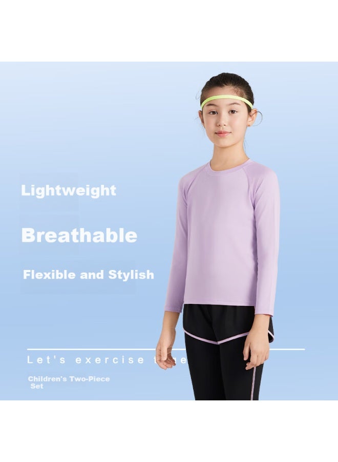 Fandimu Kids Sports Suit High Elastic Breathable Running Adult Parent-child Yoga Training Badminton Basketball Football Training Suit - Image 1