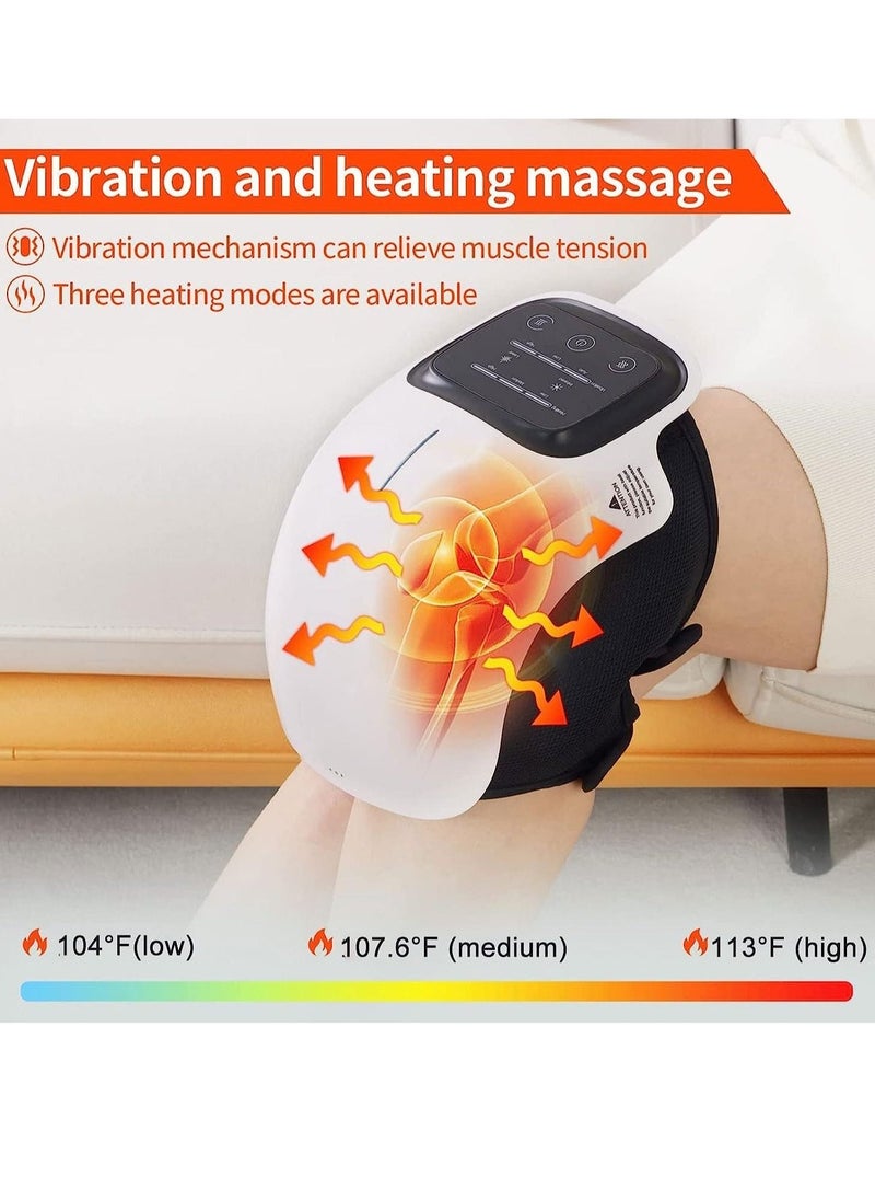 Raxoom - Knee Massager with Heat and Vibration, Cordless Rechargeable Massager with Adjustable Brace Straps for Knee Joint Pain Injury, Swelling and Stiffness - Image 1