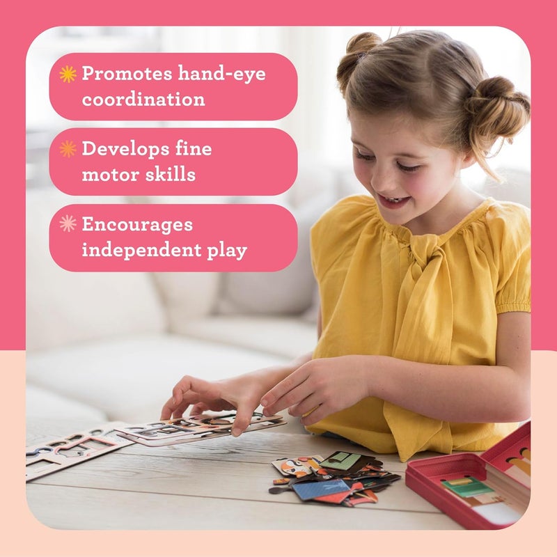 Petit Collage Shine Bright Magnetic Dress Up At The Studio – Magnetic Game Board with Mix and Match Magnetic Pieces, Ideal for Ages 3+ – Includes 2 Scenes and 25 Creative Magnetic Pieces - Image 5