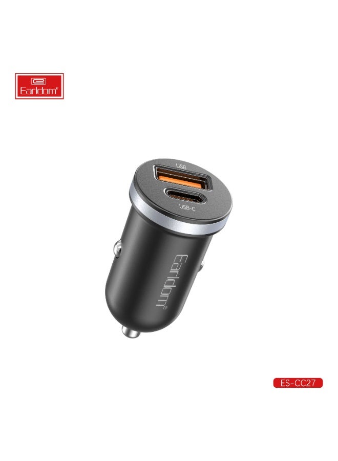 Earldom 30W Car Charger CC27 Dual USB Fast Charging Adapter 12V–24V - Image 1