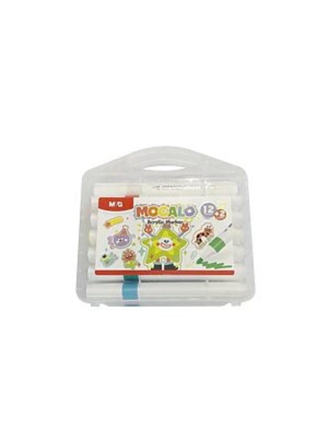 Acrylic Marker Colors M&G Pack Of 12+2 Colors MOCALO APMT80K4