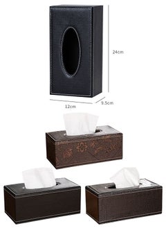 ZCM-HAPPY 2-Piece Leather Tissue Box Pumping Paper Box  - Image 5