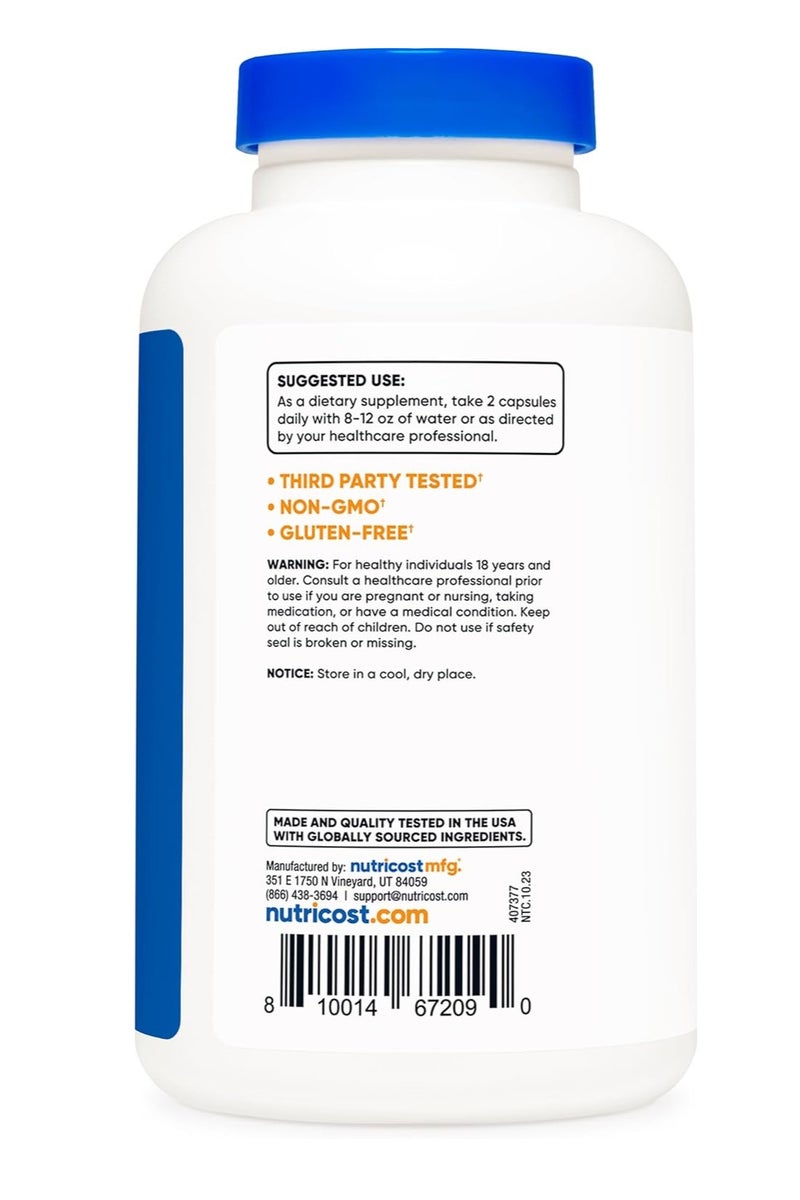Nutricost Magnesium + Capsules 420mg 240 Caps - Image 3