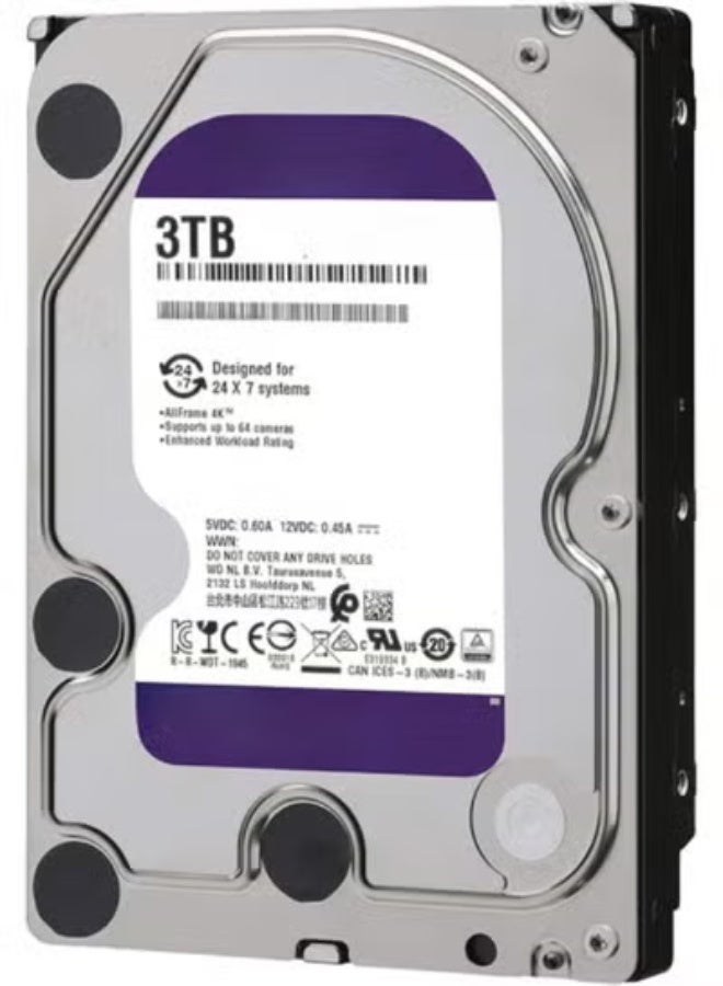 3TB Surveillance Hard Drive – High Capacity for 24/7 Security Systems