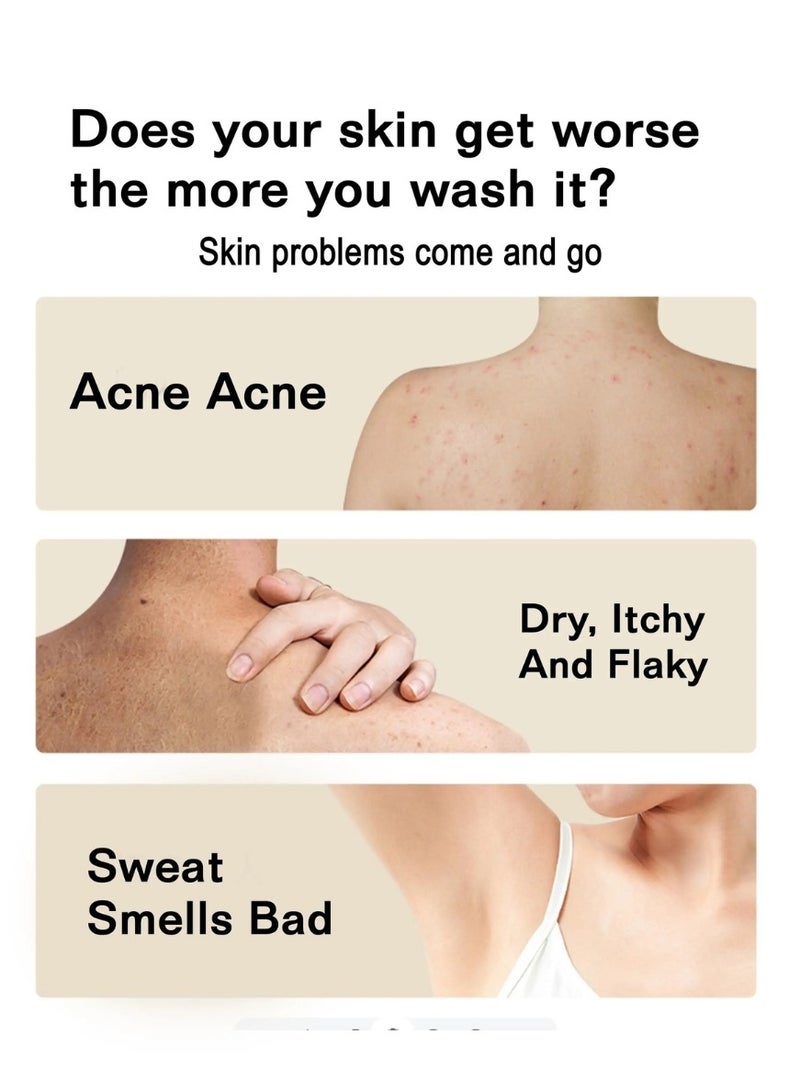 ROUSHUN 2000ml Kojic Acid Vitamin C Shower Gel Whitening Hydrating Moisturizing Firming Brightening Shower Gel Back Acne Treatment Rough Dry Itchy Skin Treatment Skin Care Shower Gels  - Image 5