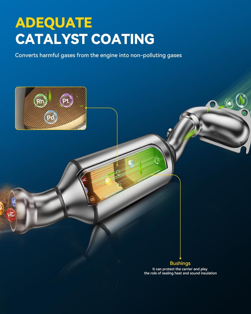 PHILTOP Catalytic Converter by PHILTOP Replacement for Edge 2007-2010, Sable 2008-2009, CX-9, 6, MKZ, MKX, MKS, Taurus X, Taurus, Fusion, Flex, Catalyst Convert 16491, 2 Packs - Image 4