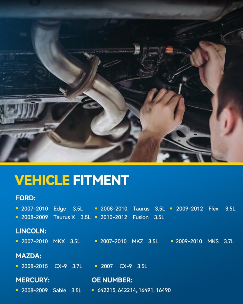 PHILTOP Catalytic Converter by PHILTOP Replacement for Edge 2007-2010, Sable 2008-2009, CX-9, 6, MKZ, MKX, MKS, Taurus X, Taurus, Fusion, Flex, Catalyst Convert 16491, 2 Packs - Image 2