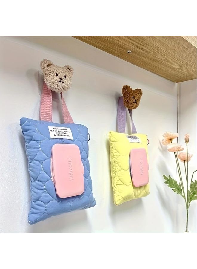 Pink Portable Pull Out Travel Tissue Box Wet Wipes Organizer Diaper Changing Pouch - Image 5