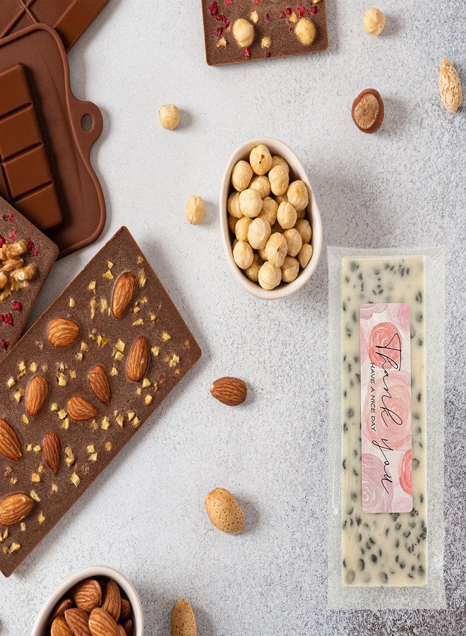 XLANMAY 360PCS Chocolate Bar Wrappers Set Includes 180pcs 2.4 * 7inches Chocolate Bar Packaging Bags and 180pcs Thank You Stickers Self Adhesive Plastic Chocolate Wrappers for Homemade Chocolate Candy - Image 5