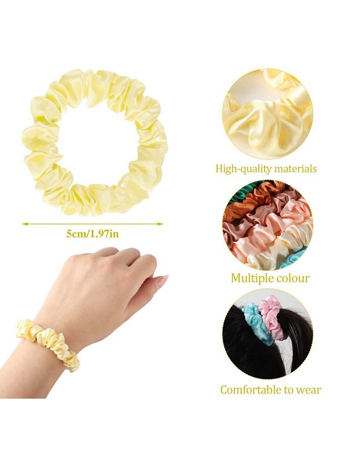 بينج شاو ماي 24 قطعة من ربطات الشعر الساتان، 20 لونًا من ربطات الشعر الحريرية المريحة وربطات الشعر الرفيعة وربطات ذيل الحصان المرنة للنساء والفتيات كهدية - Image 1