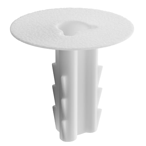 THE CIMPLE CO Single Wall Grommets for Cables Drywall, 100 PCS, 1/2-in Feed-Through Bushing, Grommet, Coaxial Cable Wall Pass Through, Cord Hole Cover, CCTV, White - Image 1