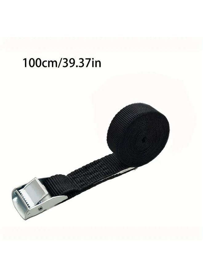 Black Orange Heavy Duty Adjustable Cambuckle Tie Down Strap 39 37 Inch - Image 1