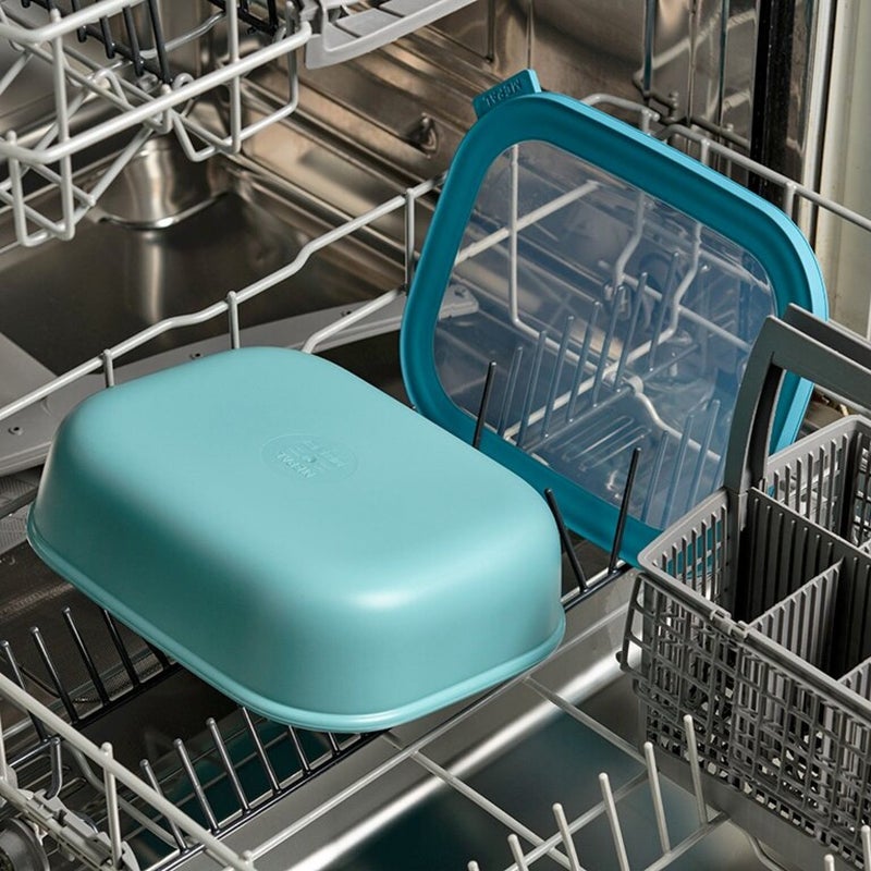 Multi Bowl Cirqula Rectangular Storage Container 3000 Ml - Nordic Green