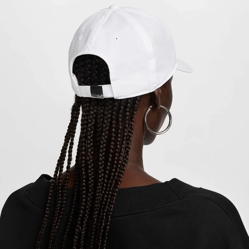 Nike White Club Structured Metal Swoosh Cap  | Best Price UAE