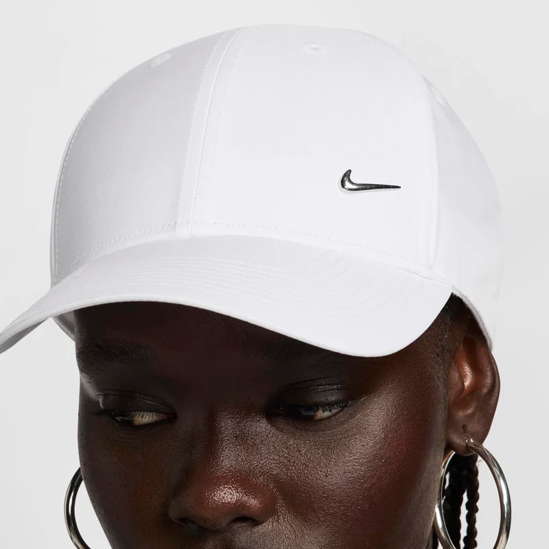 Nike White Club Structured Metal Swoosh Cap  | Best Price UAE