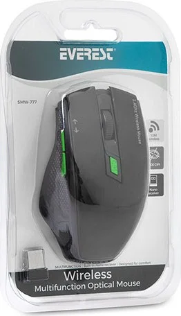 Everest SMW-777 BLACK USB 2.4 GHZ Optical Wireless Mouse