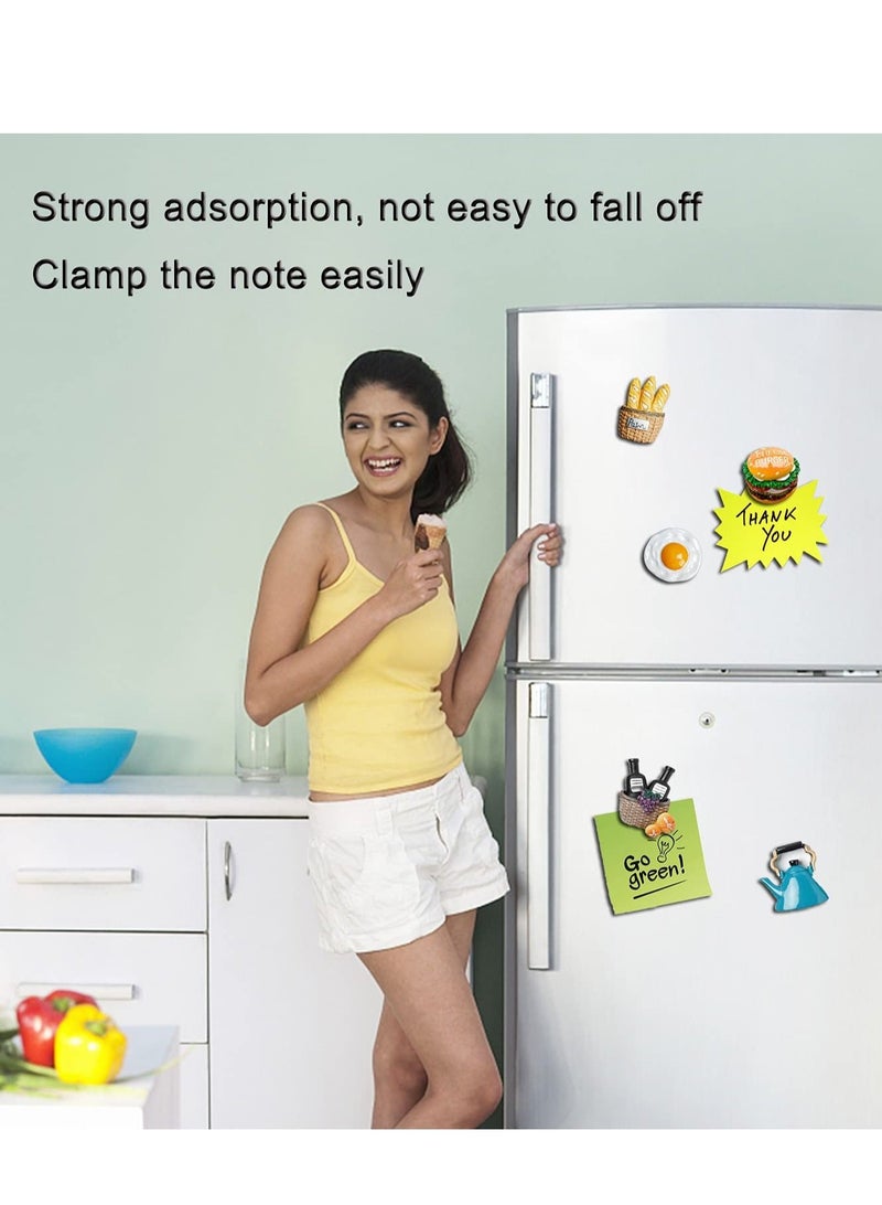 Y&D Refrigerator Magnets, Fun 3d Magnet Decoration Simulated Food Ornaments Message Stickers for Refrigerators, Whiteboards, Maps, Calendars, and Other Magnetic Items (5 Pieces) - Image 2