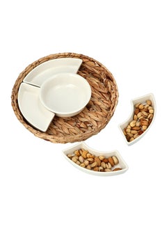 La Mesa 5 Pcs Section Tray With Sea Grass Basket  - Image 4