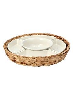 La Mesa 5 Pcs Section Tray With Sea Grass Basket  - Image 3