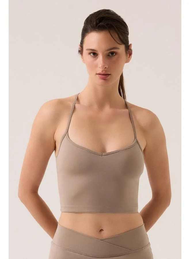 Los Ojos x Ece Vizon Heart Neck Sports Bra Sweetheart Neck Top.
