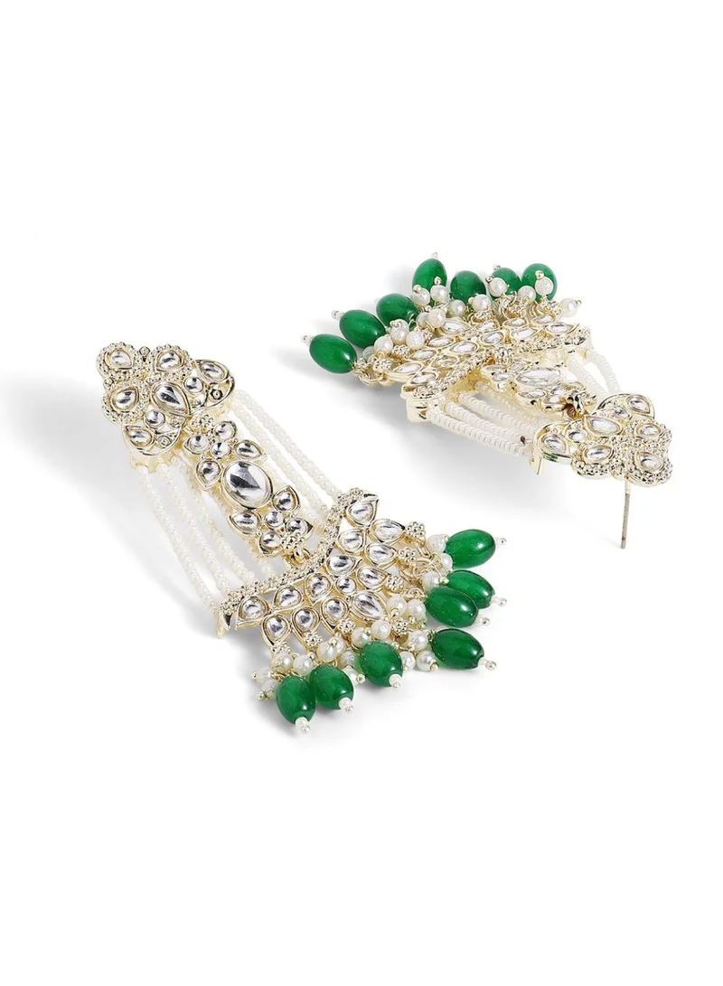 Priyaasi Contemporary Kundan Drop Earrings