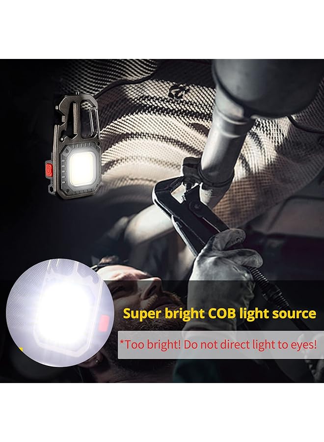 YARDHOBI Mini LED Flashlight Waterproof COB Keychain Flashlights 7 Light Modes Portable Pocket Light for Walking Camping Fishing Emergency - Image 5